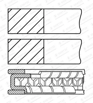 Komplet batnih obročev GOETZE ENGINE 08-107400-00