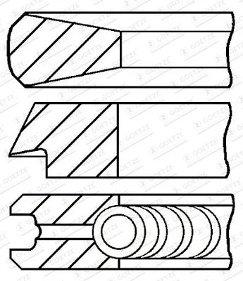 Piston Ring Set GOETZE ENGINE 08-108000-10