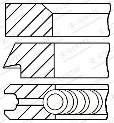 Piston Ring Set GOETZE ENGINE 08-109705-00