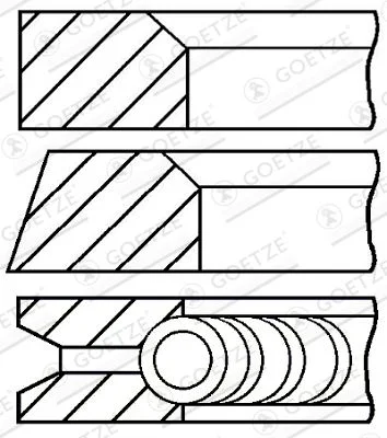 Komplet batnih obročev GOETZE ENGINE 08-110200-00