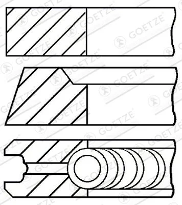 Komplet batnih obročev GOETZE ENGINE 08-111200-00