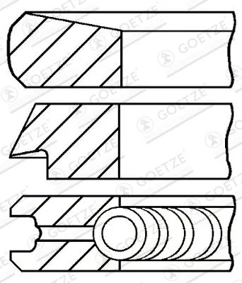 Piston Ring Set GOETZE ENGINE 08-112707-00