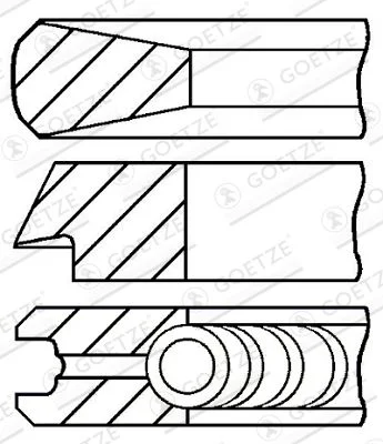 Piston Ring Set GOETZE ENGINE 08-114400-10