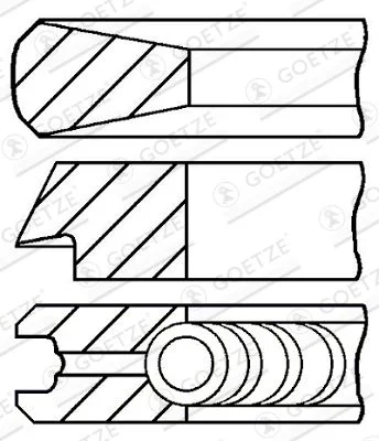 Piston Ring Set GOETZE ENGINE 08-114400-45