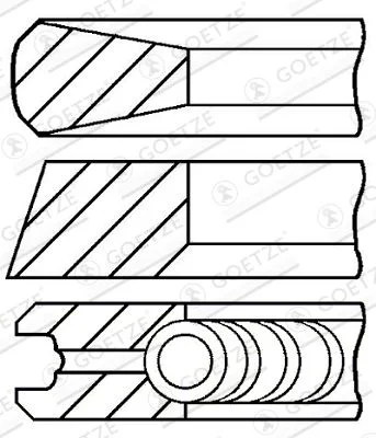 Piston Ring Set GOETZE ENGINE 08-114700-00