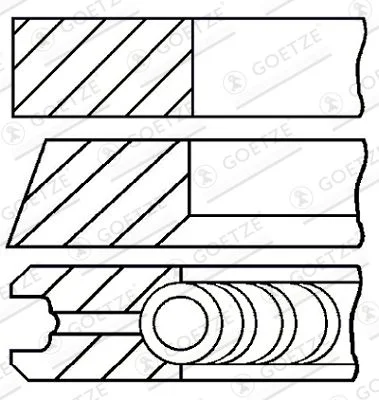 Piston Ring Set GOETZE ENGINE 08-114900-00