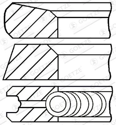 Piston Ring Set GOETZE ENGINE 08-123700-00