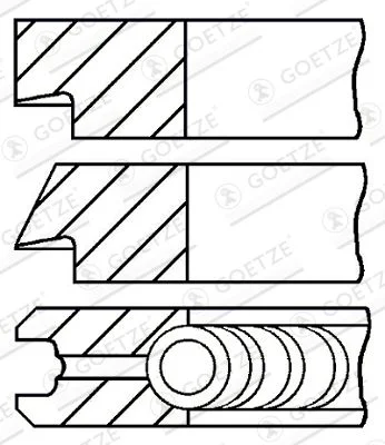 Komplet batnih obročev GOETZE ENGINE 08-124700-00