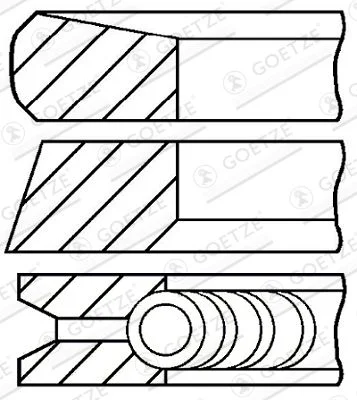 Piston Ring Set GOETZE ENGINE 08-127400-00