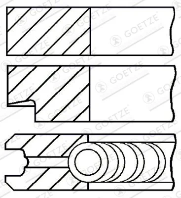 Komplet batnih obročev GOETZE ENGINE 08-137600-00
