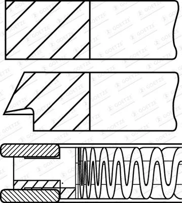 Komplet batnih obročev GOETZE ENGINE 08-141300-10