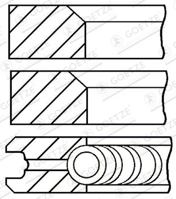 Piston Ring Set GOETZE ENGINE 08-170700-10