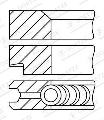 Komplet batnih obročev GOETZE ENGINE 08-176700-10