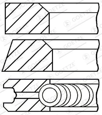Komplet batnih obročev GOETZE ENGINE 08-295400-00