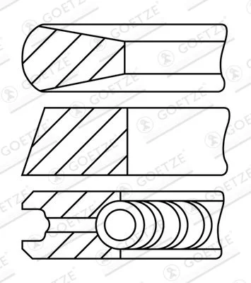 Piston Ring Set GOETZE ENGINE 08-320200-30