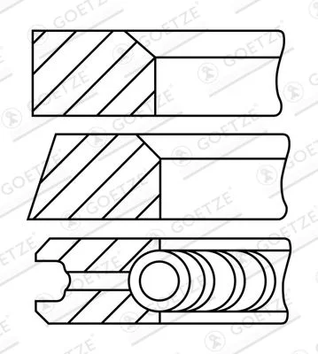 Komplet batnih obročev GOETZE ENGINE 08-322400-10
