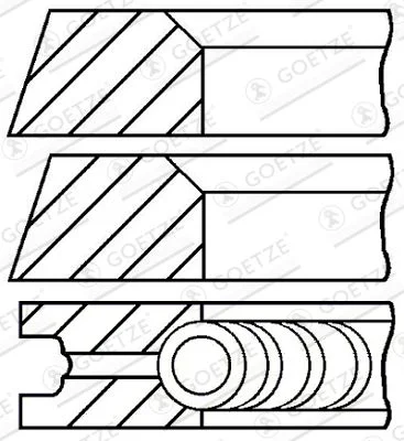 Komplet batnih obročev GOETZE ENGINE 08-325300-00