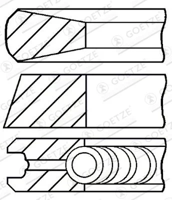 Piston Ring Set GOETZE ENGINE 08-325500-00