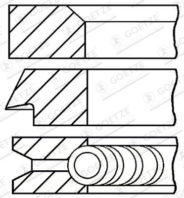 Piston Ring Set GOETZE ENGINE 08-348600-00