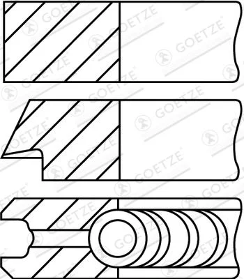 Piston Ring Set GOETZE ENGINE 08-421800-10