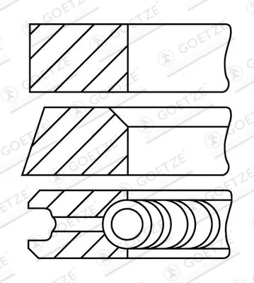 Komplet batnih obročev GOETZE ENGINE 08-421800-30