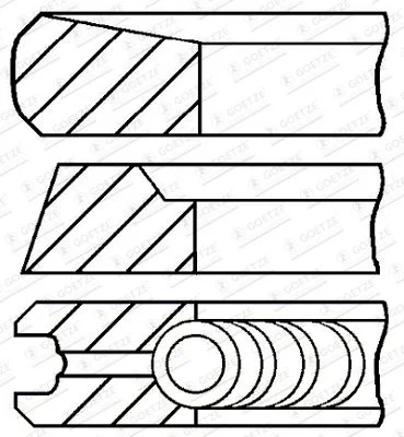 Komplet batnih obročev GOETZE ENGINE 08-422800-00