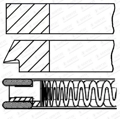 Komplet batnih obročev GOETZE ENGINE 08-424307-00