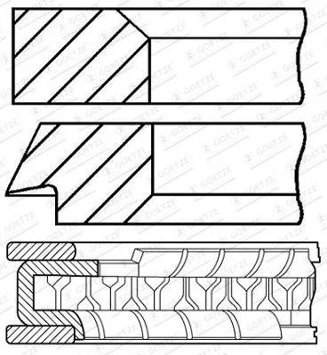 Komplet batnih obročev GOETZE ENGINE 08-424800-10