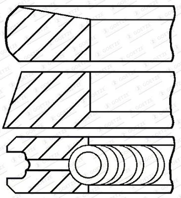 Piston Ring Set GOETZE ENGINE 08-424907-00
