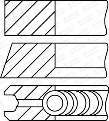 Piston Ring Set GOETZE ENGINE 08-430307-00