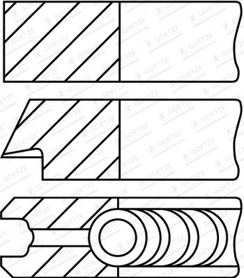 Komplet batnih obročev GOETZE ENGINE 08-430500-00
