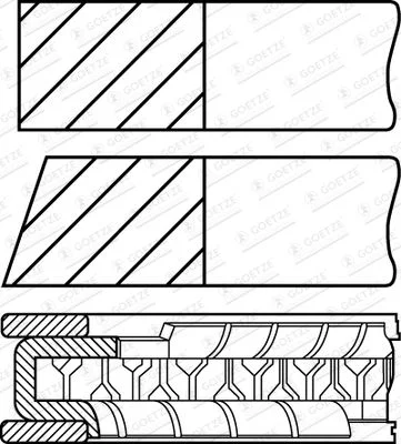 Komplet batnih obročev GOETZE ENGINE 08-430600-00