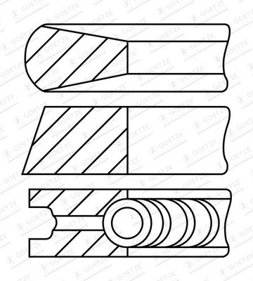 Komplet batnih obročev GOETZE ENGINE 08-431900-10