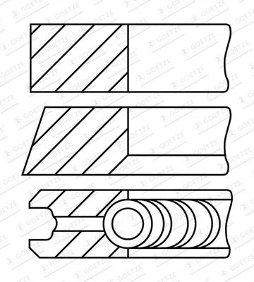 Komplet batnih obročev GOETZE ENGINE 08-433100-00