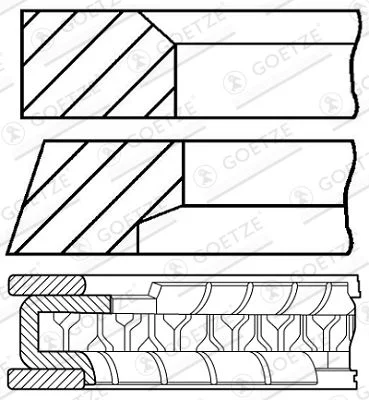 Komplet batnih obročev GOETZE ENGINE 08-433700-00