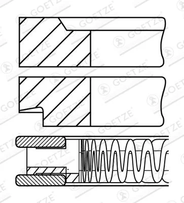 Komplet batnih obročev GOETZE ENGINE 08-433900-00