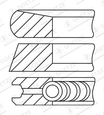 Piston Ring Set GOETZE ENGINE 08-435200-10