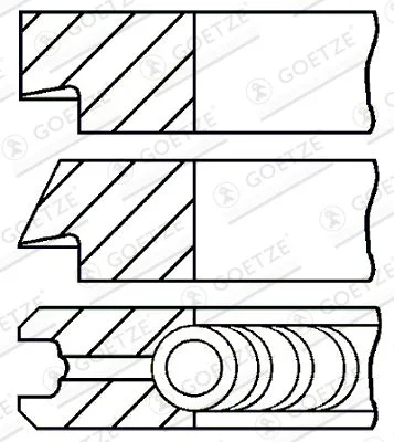 Komplet batnih obročev GOETZE ENGINE 08-438300-00