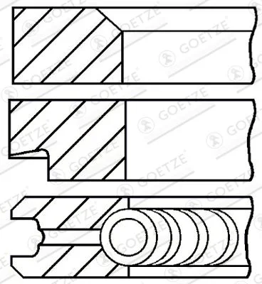 Komplet batnih obročev GOETZE ENGINE 08-438507-00