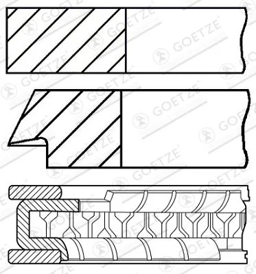 Komplet batnih obročev GOETZE ENGINE 08-438605-00