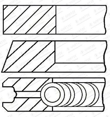 Stūmoklio žiedų komplektas GOETZE ENGINE 08-439100-10