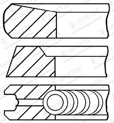 Piston Ring Set GOETZE ENGINE 08-440300-00
