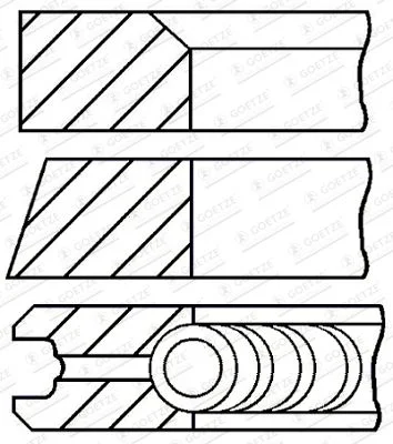 Komplet batnih obročev GOETZE ENGINE 08-440800-00