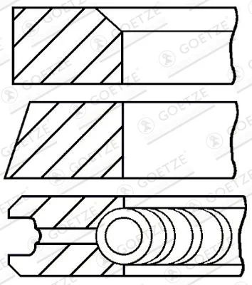 Piston Ring Set GOETZE ENGINE 08-442100-00