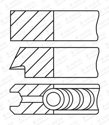 Komplet batnih obročev GOETZE ENGINE 08-442900-10