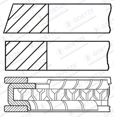 Komplet batnih obročev GOETZE ENGINE 08-443900-00