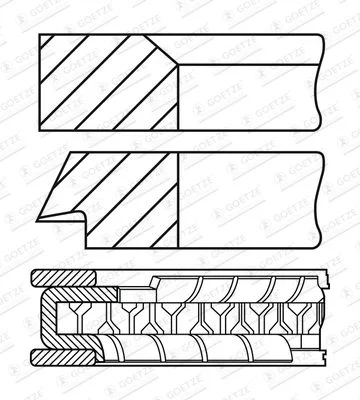 Piston Ring Set GOETZE ENGINE 08-446000-00