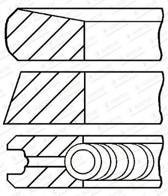 Komplet batnih obročev GOETZE ENGINE 08-447400-00