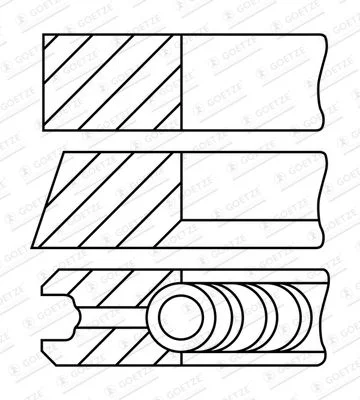 Piston Ring Set GOETZE ENGINE 08-447507-00