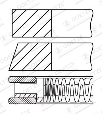 Piston Ring Set GOETZE ENGINE 08-447800-00